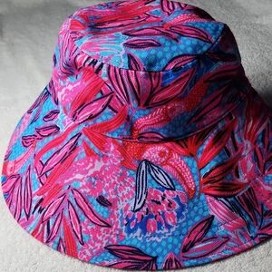 Lilly Pulitzer Womens Ruby Red Wild Sun Hat One Size Preowned